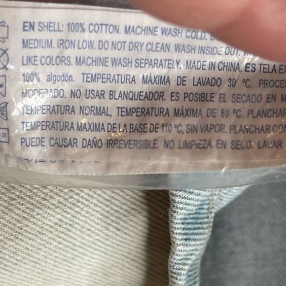 Forever 21 Denim Overall Mini Skirt Bleached M - Picture 13 of 17